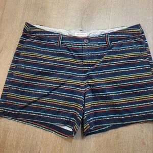 Blue Striped Shorts Size 14